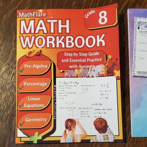 Set of 3 Math Workbooks 8th Grade Pre-Algebra - Picture 5 of 10